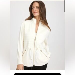 Laura Quilted Detail Jacket Cream